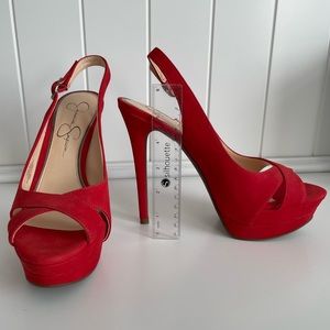 Jessica Simpson Platform Open Toe Heels